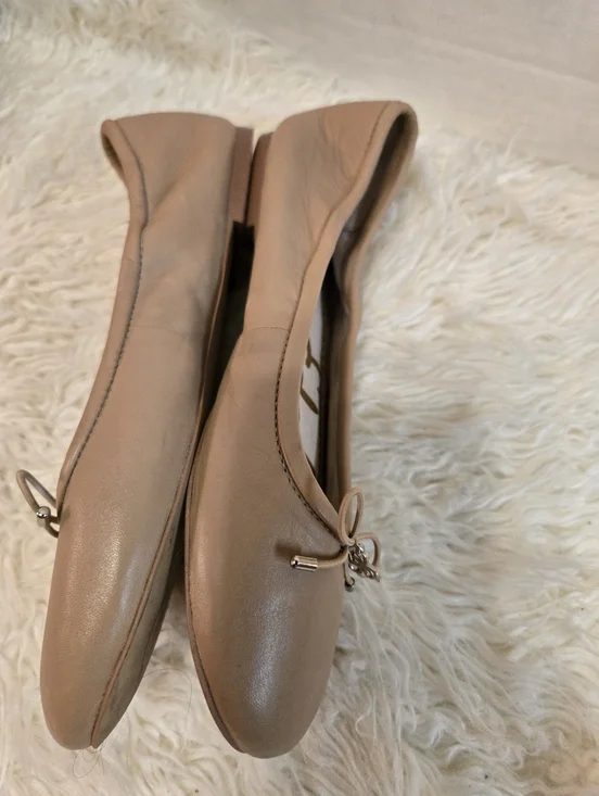 Sam Edelman Nude Ballet Flats with Bow - Picture 4 of 13